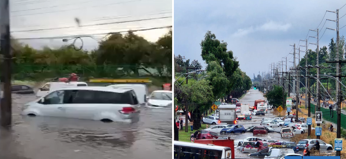 Los impactantes registros tras intensas lluvias en Santiago: reportan inundaciones en Maipú
