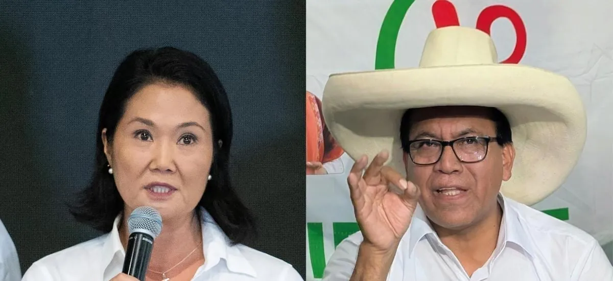 Keiko Fujimori supera a Roberto Sánchez por poco más de 650 votos con el 98,2% de actas contabilizadas