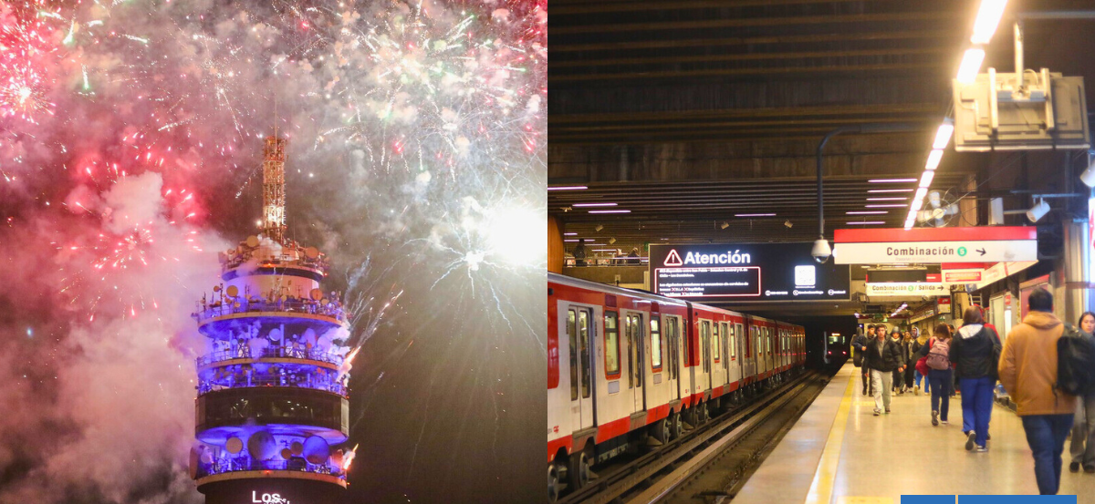 Metro anuncia extensión horaria por show de Año Nuevo en la Torre Entel: revisa los detalles aquí
