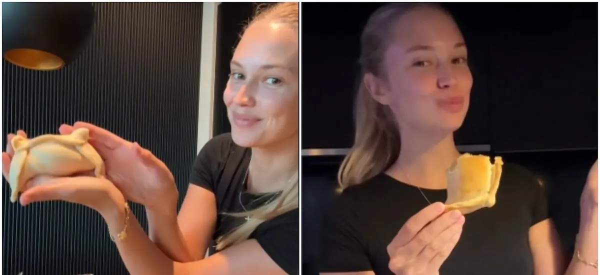 Alexandra Litvinova, pareja de Alexis Sánchez, se lució en redes sociales al preparar sus primeras empanadas: “Celebrando el dieciocho”